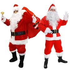 ADULTS DELUXE SANTA CLAUS COSTUME CHOICE FATHER CHRISTMAS XMAS FANCY DRESS