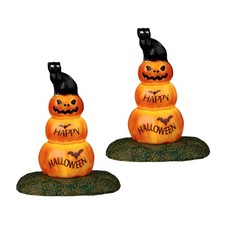 Lemax Cat and Pumpkin (Set of