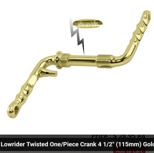 New gold twisted bicycle - new,