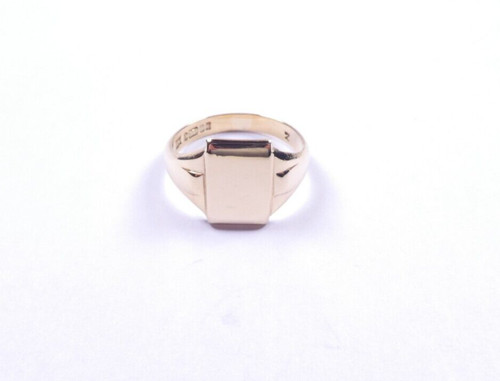 Gents yellow gold ring - yellow, signet