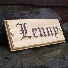 Horse Name Plate Stable Door Name Plate (Old English Font) Custom Made Plaque