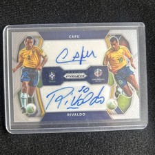 Cafu, Rivaldo Brazil Panini Prizm Dual Auto 
