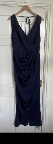 Coast navy satin maxi - navy, dress
