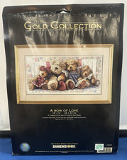NEW Dimensions Gold Coll. A ROW OF LOVE Counted Cross Stitch #35039 TEDDY BEARS