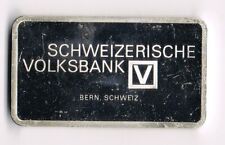 SCHWEIZERISCHE VOLKSBANK Sterling Silver Ingot 40 grams by John Pinches BAR