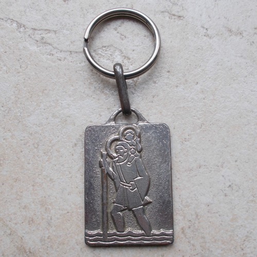 Old christopher keyring key - old, st