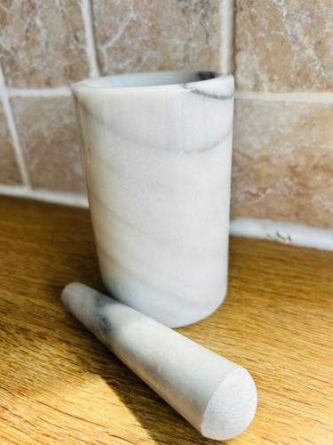 Marble pestle mortar - &, stone