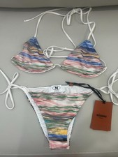 Missoni Stripe 2 Piece Triangle Halter Bikini Size 38/ 40 IT US XS/S NWT