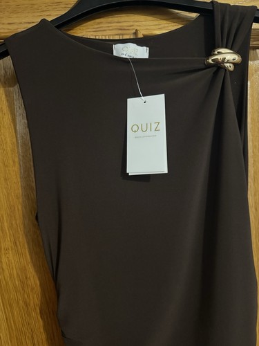 Quiz dress brown size new - size, 8