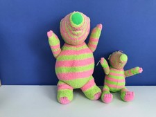 Fisher Price Fimbles Soft Toys Large and baby pom set green and pink