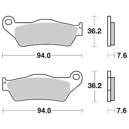 Brake pad pair - brake, 671rsi