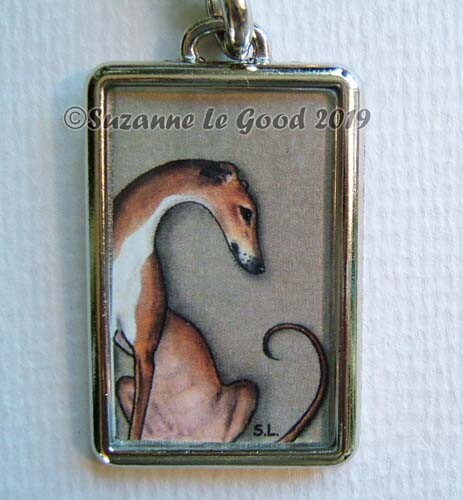 Greyhound dog art painting - greyhound,