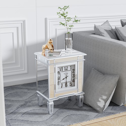 Modern glass nightstand - glass,