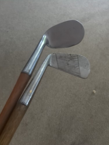 Two hickory golf clubs - hickory,
