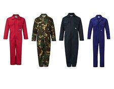 New Kids Overalls Age 1-14  Boys Girls Farm Boilersuit Coveralls Workwear Camo