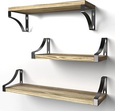 Floating Shelves Wood Wall