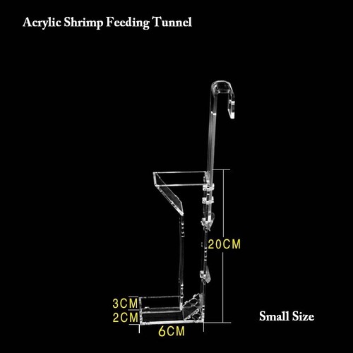 Acrylic shrimp feeding tunnel - feeding,