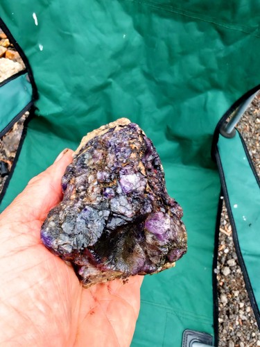 Blue john fluorite raw crystal - john,