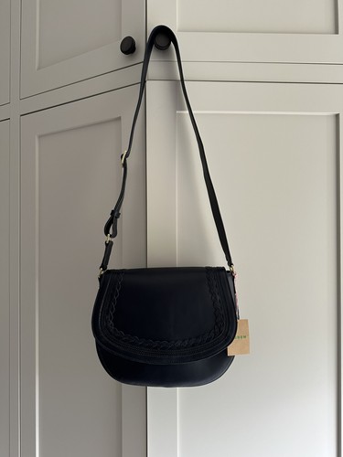 Boden navy leather midi - navy, saddle