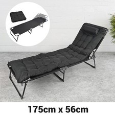 Portable Single Folding Sleeping Cot Guest Bed Outdoor Camping Cots w/ Mattress