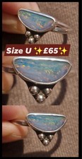 Size U STERLING SILVER & OPAL RING
