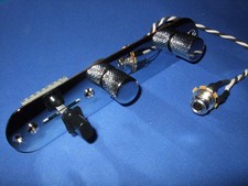 Telecaster Loaded Control Plate 3Way CHROME 32mm Quality Pre-Wired+Treble Bleed