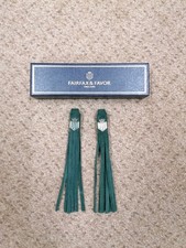 Fairfax And Favor  - Suede Tassels Emerald Green- New in Box