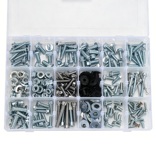250pc bolt nut kit maintenance - nut,
