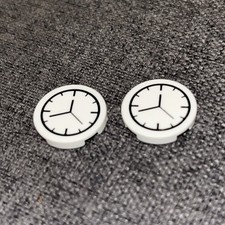 Lego 2 x White Round Wall