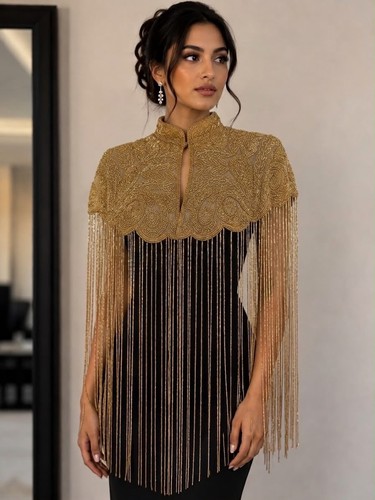 Women gold beaded sequin - women’s,