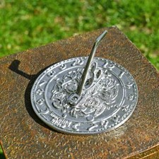 Chrome Garden Sundial 14cm