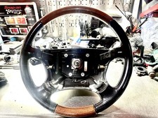 Saab 9000 Anniversary Leather & Wood Steering Wheel Rare Aero 