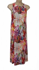 Wallis Womens Maxi Dress size 16 Sleeveless in Pinks Reds Floral print Bnwt
