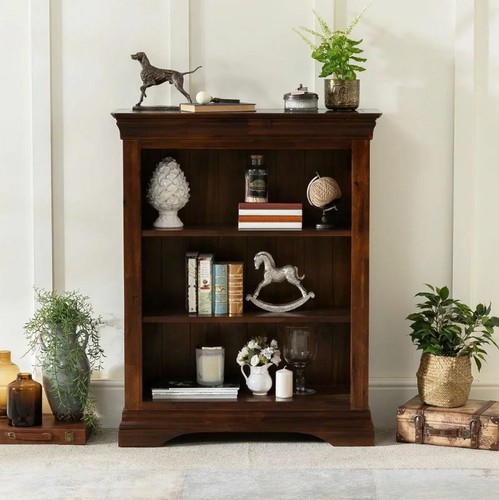 Low bookcase french hardwood - low,