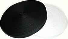 COTTON TAPE 13MM, BUNTING APRON ETC, BLACK OR WHITE, CHOOSE COLOUR & LENGTH
