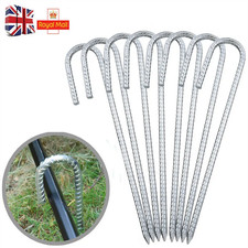 30cm Long Heavy Duty Gazebo Tent Pegs Commercial Grade Steel Marquee Stakes UK