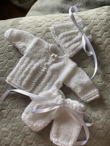 Hand knitted dolls clothes - hand,