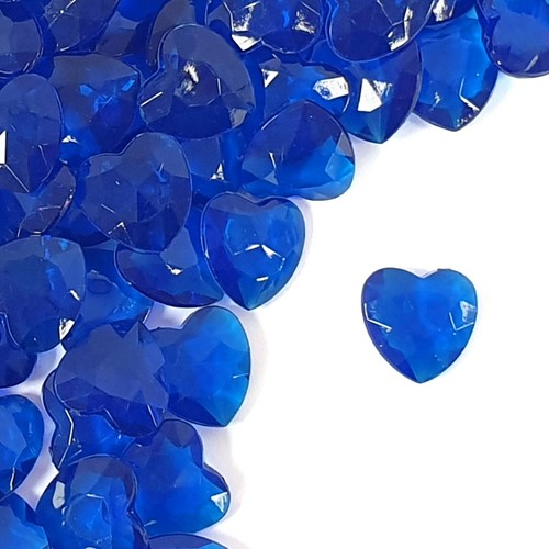 Blue heart scatter diamante - blue,