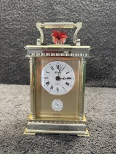 Hermle Quartz Vintage Carriage Mantel Clock - Germany  - Working