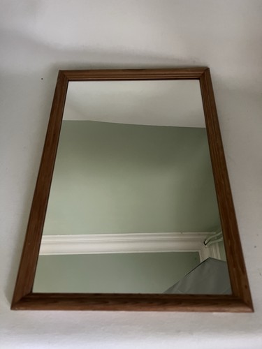 Wooden framed wall mirror - wooden,