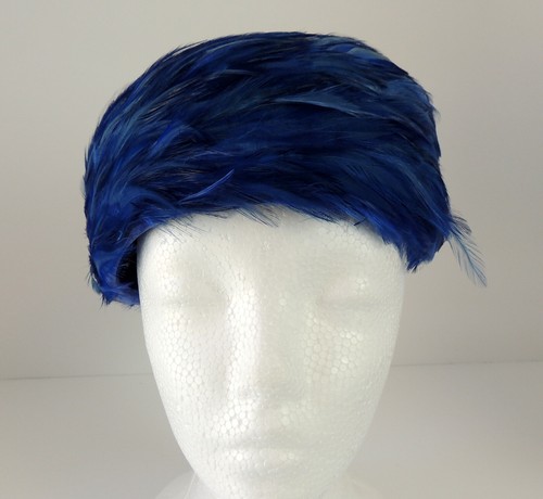 Vintage cobalt blue feather - vintage,