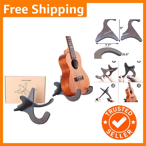 Portable dark brown ukulele - dark,
