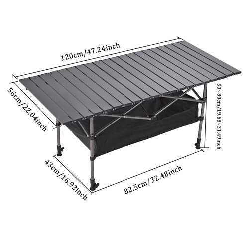 Folding camping table aluminum - table,