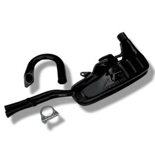 Lambretta S3 Li GP SX AF RAYSPEED 42mm Big Bore Clubman TwinTail Exhaust - Black