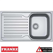 Franke Antea 1.0 Bowl Polished Stainless Steel Kitchen Sink & Waste AZN611 86