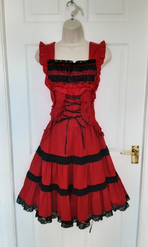 Fit flare dress - &, red