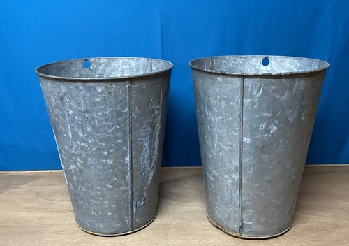 Large galvanized sap buckets - large,