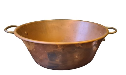Antique heavy copper jam pan - jam,