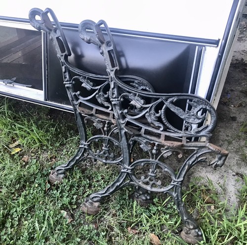Charleston battery iron bench - battery,