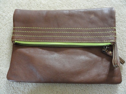 Boden brown leather clutch bag - clutch,